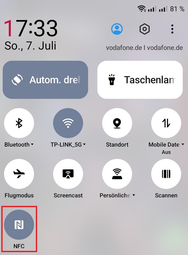 {#Handy Schnelleinstellungen}