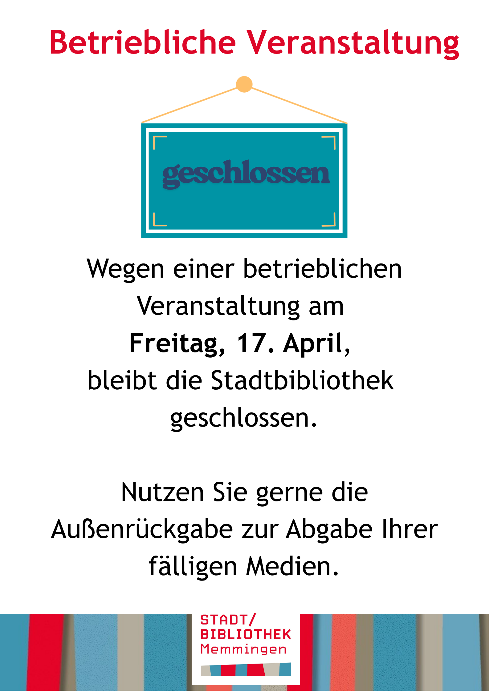 {#Schlie&szlig;zeit April}